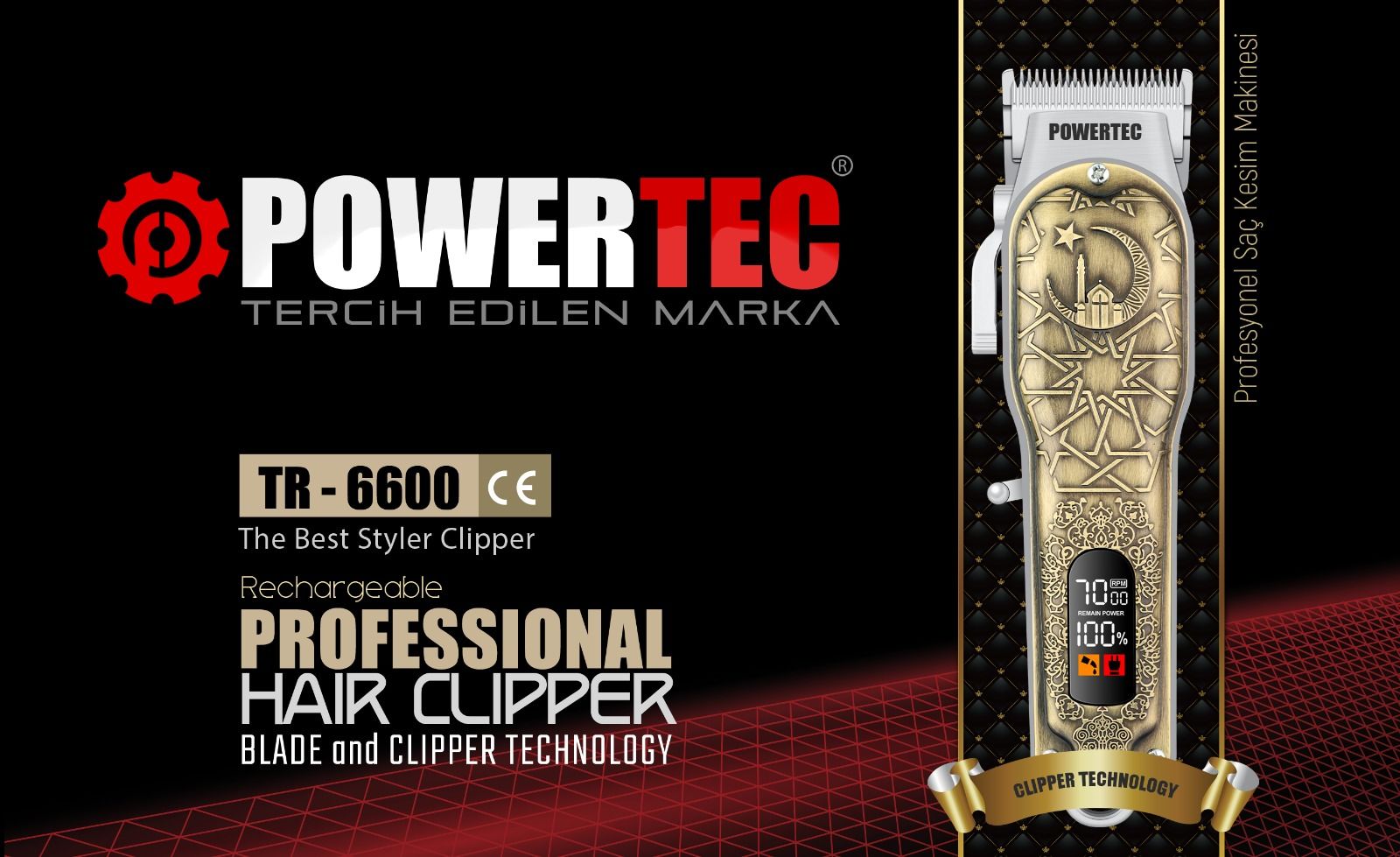 kuafor-avm-powertec-tr-6600-sac-sakal-kesme-tras-makinesi.jpeg Powertec Tr 6600 Saç Sakal Kesim Tıraş Makinesi - Görsel 2